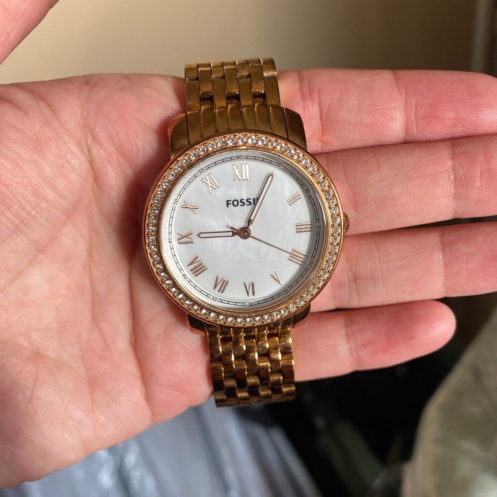 Women's Rose Gold Fossil Watch